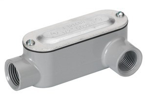 Rigid and IMC Conduit Body, Type LL, Aluminum, Cover and Gasket, Size 3/4 Inch
