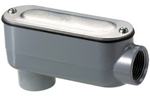 Rigid and IMC Conduit Body, Type LB, Aluminum, Cover and Gasket, Size 2 Inch