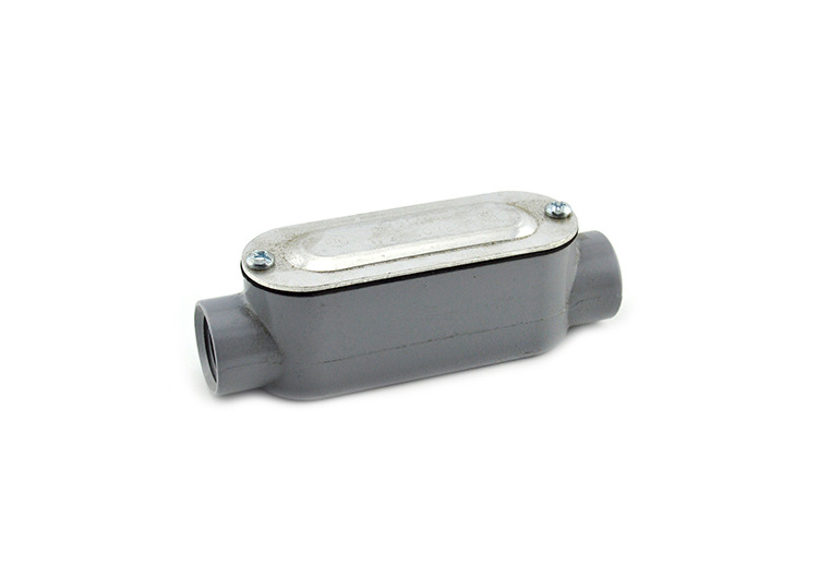 Rigid and IMC Conduit Body, Type C, Aluminum, Cover and Gasket, Size 1/2 Inch