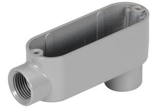 LB-49 Bridgeport 5 Series Type LB Conduit Body, 3-1/2 in Hub, 85, 311.8 cu-in, Aluminum, Enamel Painted