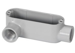 LL-42 Bridgeport 5 Series Type LL Conduit Body, 3/4 in Hub, Form 85 Form, 7.2 cu-in Capacity, Aluminum, Enamel Painted