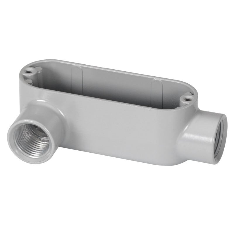 LL-45 Bridgeport 5 Series Type LL Conduit Body, 1-1/2 in Hub, Form 85 Form, 30.5 cu-in Capacity, Aluminum, Enamel Painted