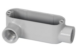 LL-49 Bridgeport 5 Series Type LL Conduit Body, 3-1/2 in Hub, 85 Form, 323 cu-in Capacity, Die Cast Aluminum, Enamel Painted