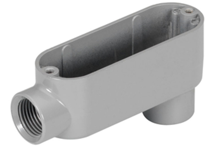 LB-64 Bridgeport 5 Series Type LB Conduit Body, 1-1/4 in Hub, 35 Form, 32.3 cu-in Capacity, Malleable Iron, Electro-Plated Zinc