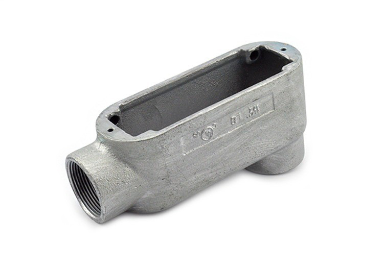 Rigid and IMC Conduit Body, Type LB, Malleable Iron, Size 1 1/2 Inch