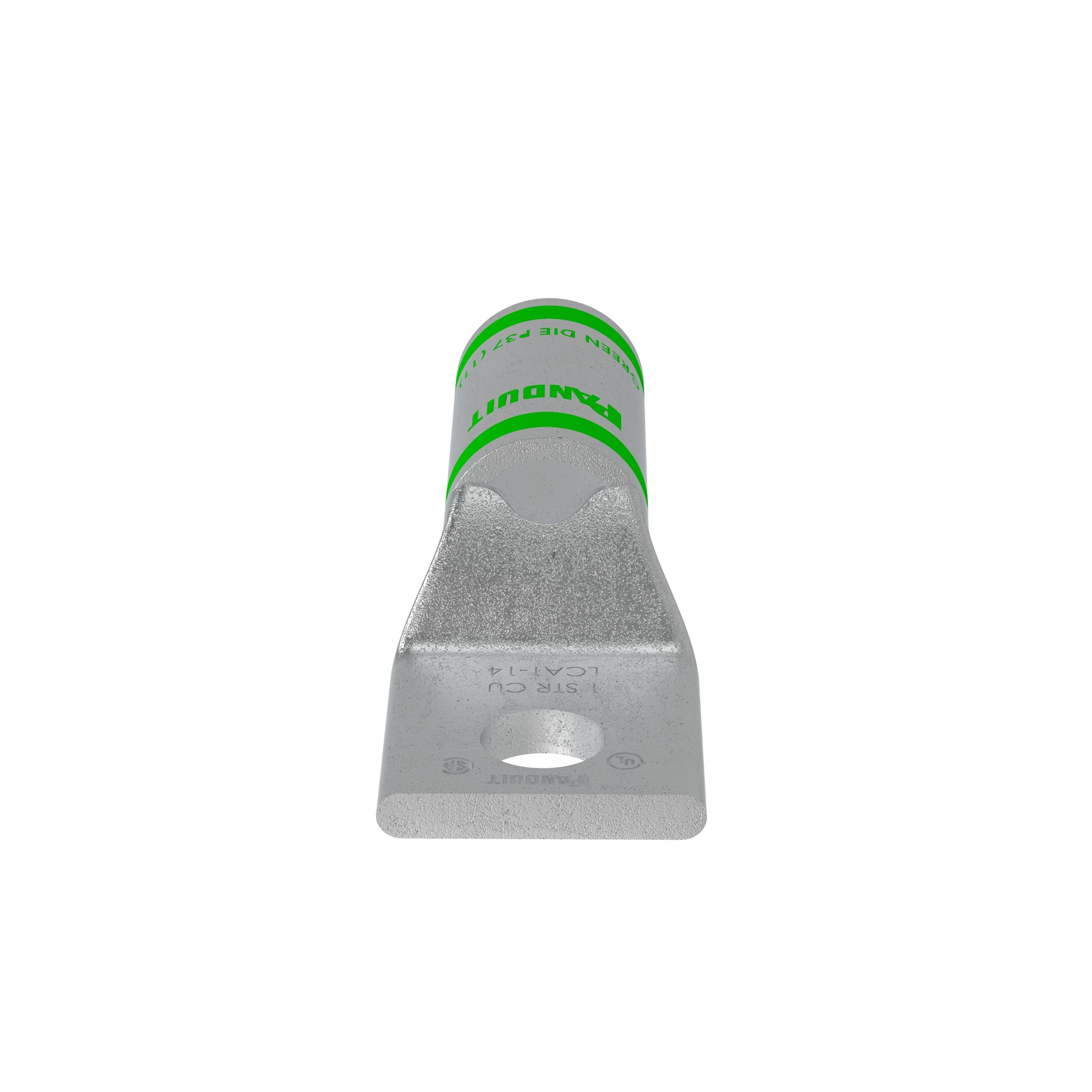 Pan-Lug LCA1-14-E Comp. Lug, 1, Tin Plt Copper, Strt, One 1/4" Stud, PK20