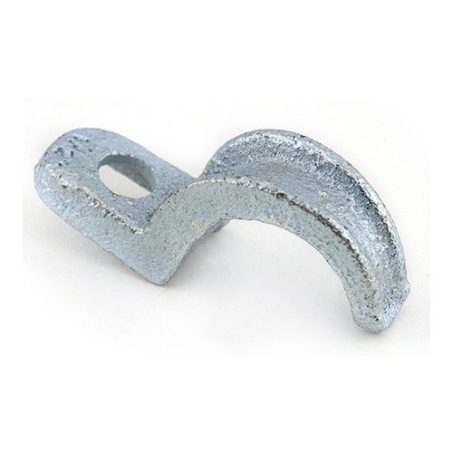 901-AL Bridgeport 1-Hole Pipe Strap, 1/2 in, For Use With IMC/Rigid Conduit, Aluminum, Plain