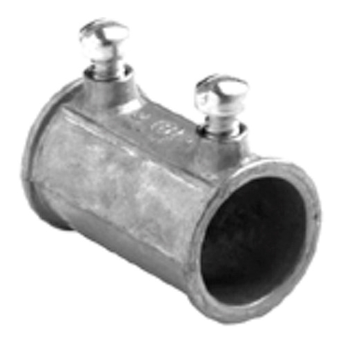 41-DC Bridgeport Setscrew Conduit Coupling, 3/4 in, For Use With IMC/Rigid Conduit, Die Cast Zinc, Ball Burnished/Mirror Smooth