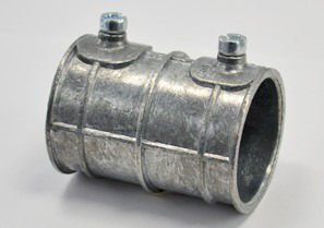42-DC Bridgeport Setscrew Conduit Coupling, 1 in, For Use With IMC/Rigid Conduit, Die Cast Zinc, Ball Burnished/Mirror Smooth