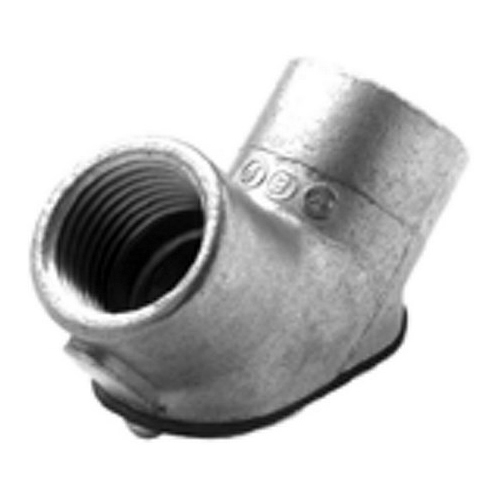 Pull Elbow, Rigid to Rigid, Zinc Die Cast, Size 1/2 Inch