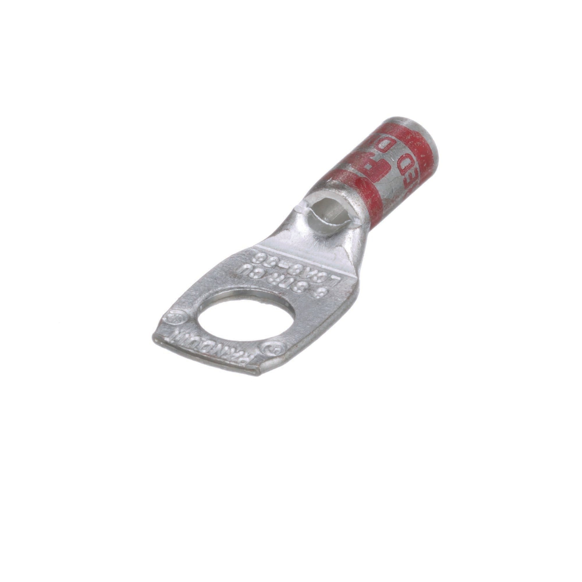 LCA8-56-L Pan-Lug 1-Hole Compression Connector Lug, 8 AWG Stranded Copper Conductor, 42.491 in Stud, Copper