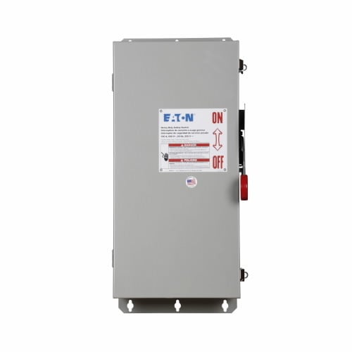 DH363NDK Heavy Duty Fusible Dusttight Single Throw Safety Switch With Neutral, 600 V AC, 100 A, 30 hp, 40 hp, 60 hp, 75 hp, 3PST Contact, 3 Poles