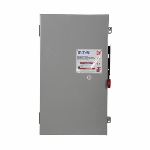 DH324NGK K Series Fusible Heavy Duty Single Throw Safety Switch With Neutral, 240 V AC, 200 A, 15 hp, 25 hp, 40 hp, 60 hp, 3PST Contact, 3 Poles