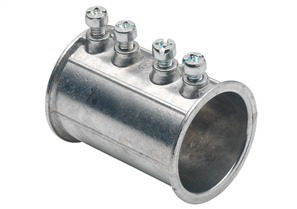 243-DC Setscrew Conduit Coupling, 1-1/4 in, For Use With EMT Conduit, Die Cast Zinc, Ball Burnished/Mirror Smooth
