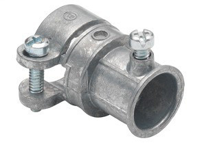 281-DC Bridgeport Conduit Combination Coupling With 2-Way Phillips/Slotted Head Screw, 1/2 in, For Use With Flexible/EMT Conduit, Die Cast Zinc, Ball Burnished/Mirror Smooth