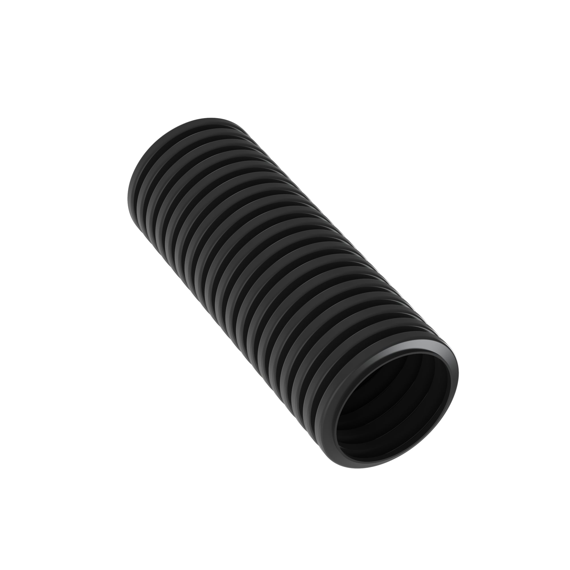 CLT75F-2M20 Slit Wall Corrugated Loom Tubing, 0.77 in ID x 2000 ft L x 0.007 to 0.02 in THK, Polyethylene, Black
