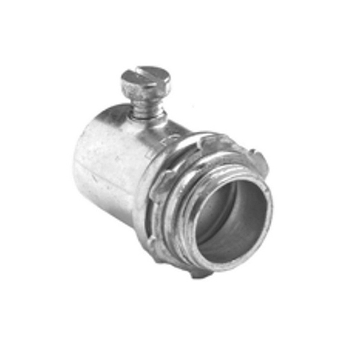 Connector, Set Screw, Steel, Insulated Throat, Size 1-1/4 Inch