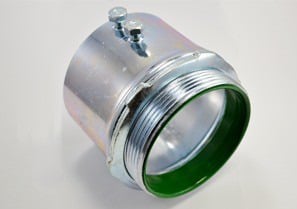 238-I Bridgeport Concretetight Insulated Throat Set Screw Connector, 3-1/2 in Trade, For Use With EMT Conduit, Steel, Electro-Plated Zinc