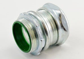 252-I Bridgeport Concretetight Insulated Throat Compression Connector, 1 in Trade, For Use With EMT Conduit, Steel, Electro-Plated Zinc
