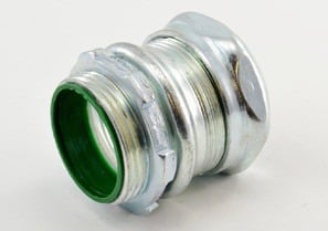 253-I Bridgeport Concretetight Insulated Throat Compression Connector, 1-1/4 in Trade, For Use With EMT Conduit, Steel, Electro-Plated Zinc