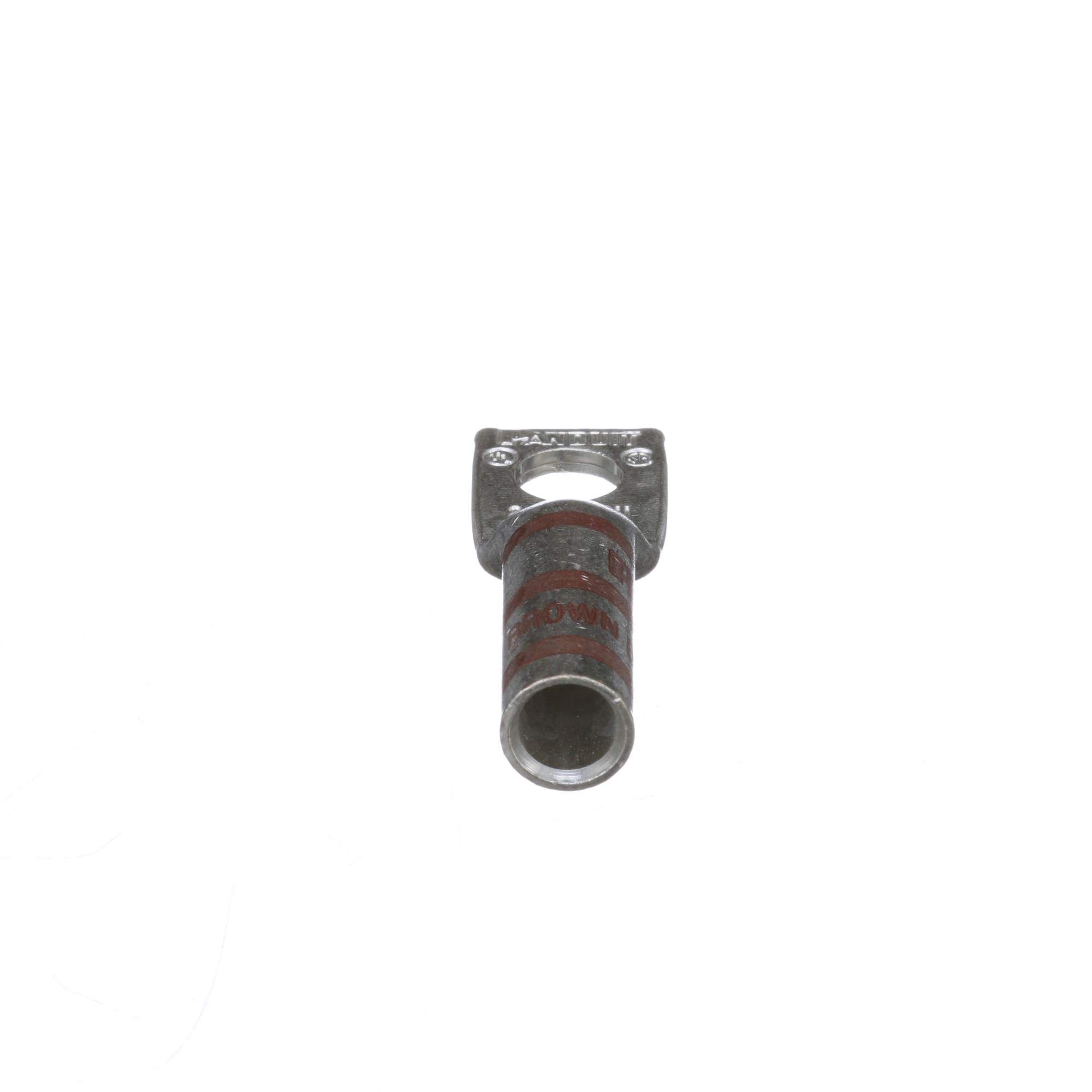 LCB2-56-Q Pan-Lug 1-Hole Compression Connector Lug, 2 AWG Copper/Stranded Conductor, Die Code: P33, 5/16 in Stud, Tin Plated Copper