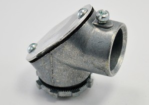52-DC2 Bridgeport Setscrew Pull Elbow, 3/4 in Trade, 90 deg, Die Cast Zinc, Ball Burnished/Mirror Smooth