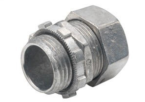 Connector, Compression, Zinc Die Cast, Size 1/2 Inch