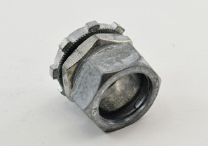 Connector, Compression, Zinc Die Cast, Size 3/4 Inch