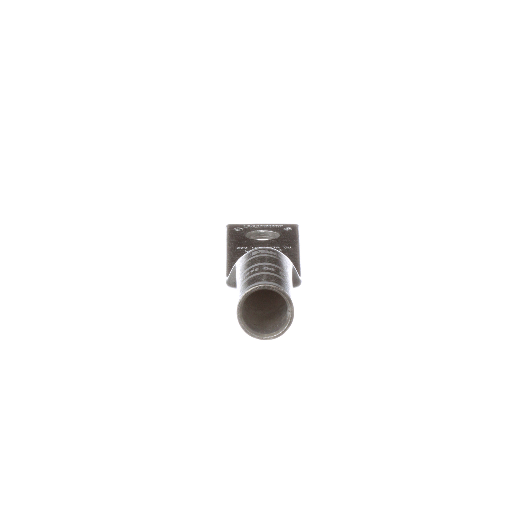 LCC300-12-X Pan-Lug 2-Hole Compression Connector Lug, 300 kcmil Stranded Copper Conductor, Die Code: P66, 1/2 in Stud, Tin Plated Copper