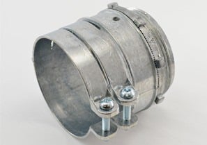 418-DC2 Squeeze Conduit Connector, 3 in Trade, For Use With Flexible Metal Conduit and Armored Cable, Die Cast Zinc, Ball Burnished/Mirror Smooth