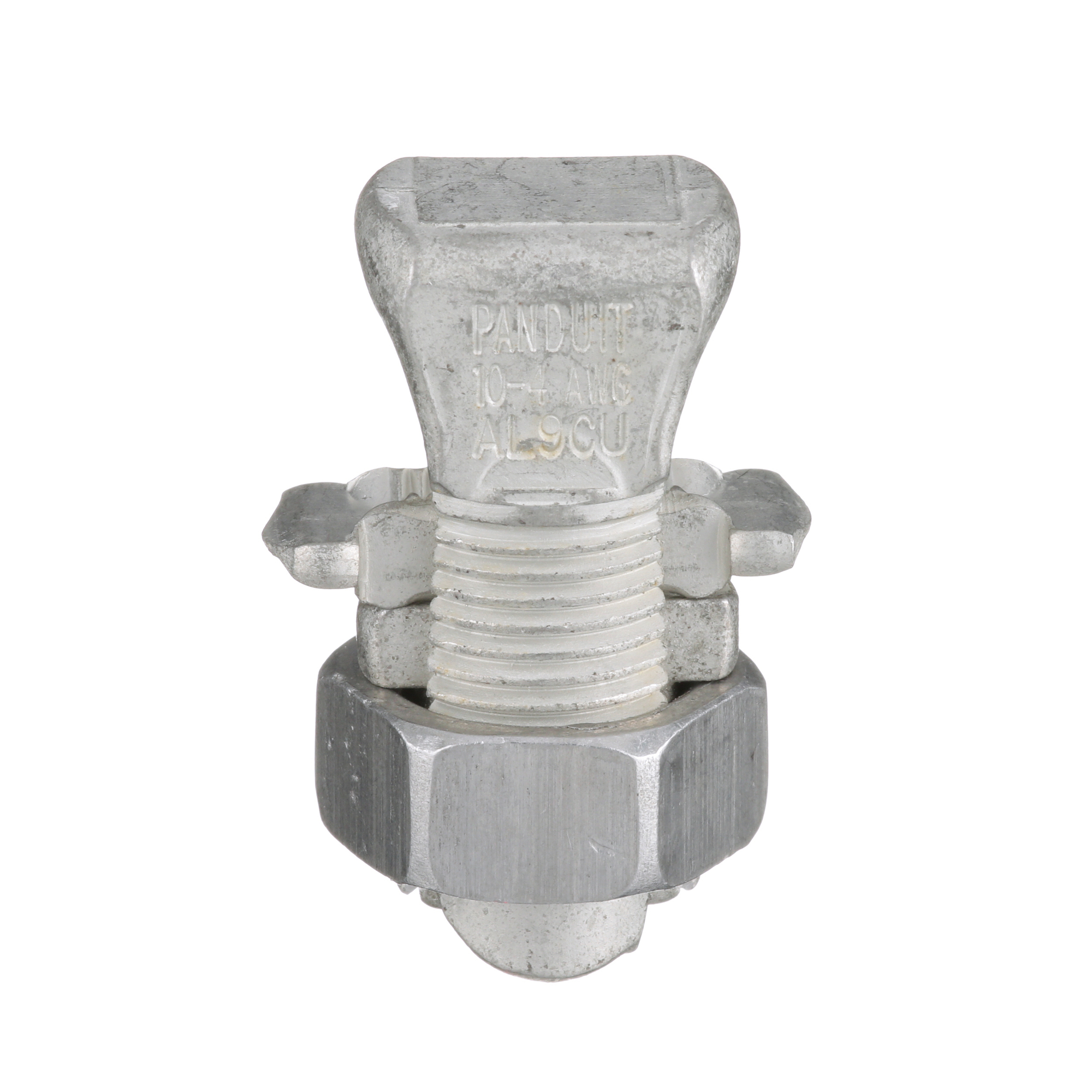 SBA4-C Dual Rated Split Bolt Mechanical Connector, 10 to 4 AWG Solid/Stranded Aluminum/Copper Conductor, Aluminum