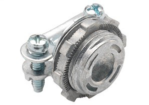 Connector, Strap, Two Screw, Zinc Die Cast, Size K.O. 1/2 Inch
