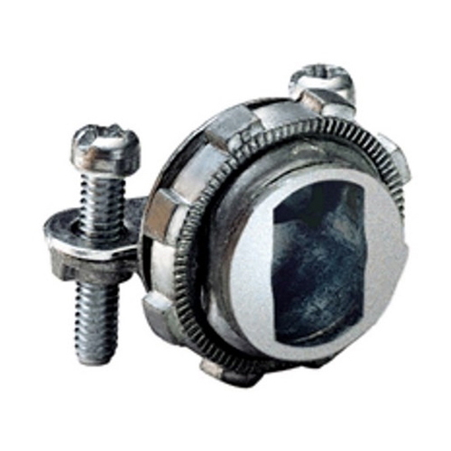 Connector, Strap, Two Screw, Zinc Die Cast, Size K.O. 1/2 Inch,  Rectangular throat