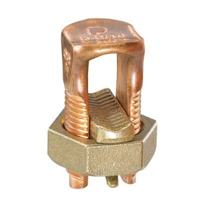 SBC8-C Pan-Lug Dual Rated Split Bolt Mechanical Connector, 10 to 8 AWG Stranded Copper Conductor, Copper