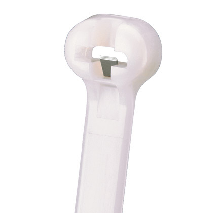 BT4S-C Dome-Top Barb Ty BT Series Standard Cross Section Cable Tie, 15.1 in L x 0.185 in W x 0.052 in THK, Nylon 6.6, Natural