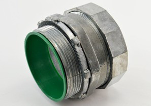 Connector, Compression, Zinc Die Cast, 105 Degree C Insulated Throat, Size 3 Inch