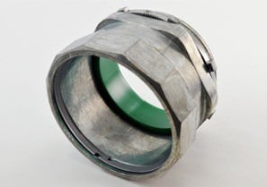 Connector, Compression, Zinc Die Cast, 105 Degree C Insulated Throat, Size 4 Inch