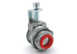 560-DCI2 Bridgeport Insulated Throat Conduit Connector, 3/8 in Trade, 0.44 to 0.61 in Cable Openings, For Use With 12/2 to 10/4 AWG AC/MC/MCIA/FMC/HCF/HCFMCI-A Cable, Die-Cast Zinc, Ball Burnished/Mirror Smooth/Electro-Plated Zinc