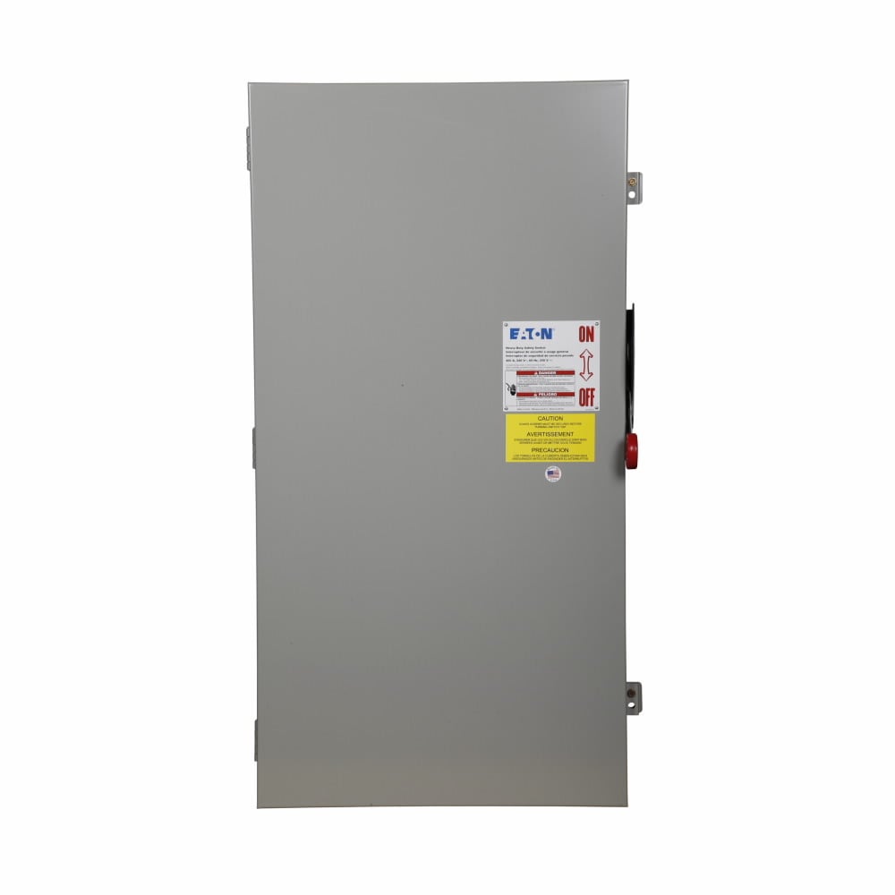 DH325NGK K Series Heavy Duty Fusible Single Throw Safety Switch With Neutral, 240 V AC, 400 A, 50 hp, 125 hp, 3PST Contact, 3 Poles
