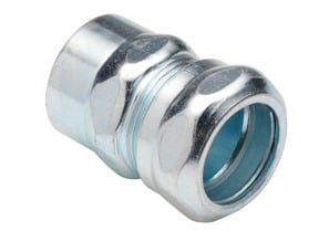 290-MS Bridgeport Concretetight Conduit Combination Coupling, 1/2 in, For Use With EMT/Rigid Conduit, Steel, Electro-Plated Zinc