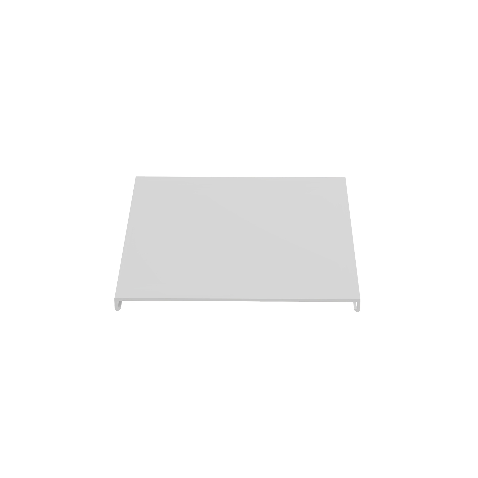 C6WH6 Type C Flush Wiring Duct Cover, 6 ft L x 6-1/4 in W x 0.37 in H, PVC, White
