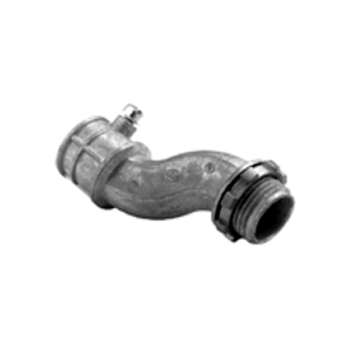 1620-DC2 Bridgeport Concretetight Offset Set Screw Nipple Connector With 2-Way Phillips/Slotted Head Screw, 1/2 in, For Use With EMT Conduit, Die Cast Zinc, Ball Burnished/Mirror Smooth