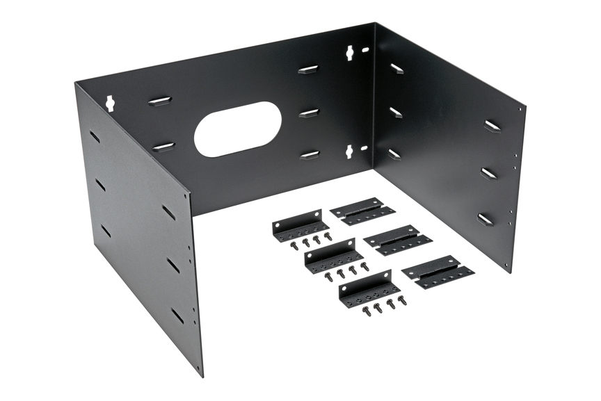 WBH6E Hinged Wall Mount Bracket, For Use With 19 in Rack System, 6RU, 60 lb Load Capacity, Steel, Black