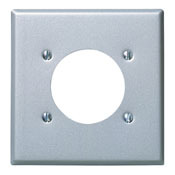 S701-40 Standard Size Wall Plate, 2 Gangs, 4.56 in W x 4.5 in H, 302 Stainless Steel