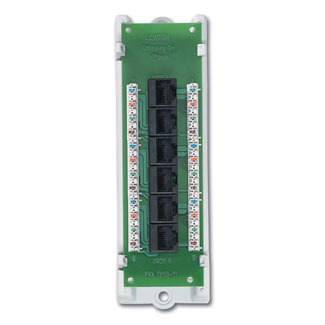 47605-C5B Voice and Data Expansion Module With ABS Bracket, (6) 110-IDC Input, Cat 5e, 110-IDC Connection