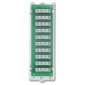47689-B 9-Slot 1x9 Bridged Telephone Module With Expansion Board, White ABS Bracket
