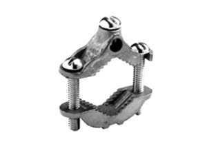 1309-DC Bridgeport Ground Clamp With Steel Strap, 8 to 4 AWG Conductor, Die Cast Zinc