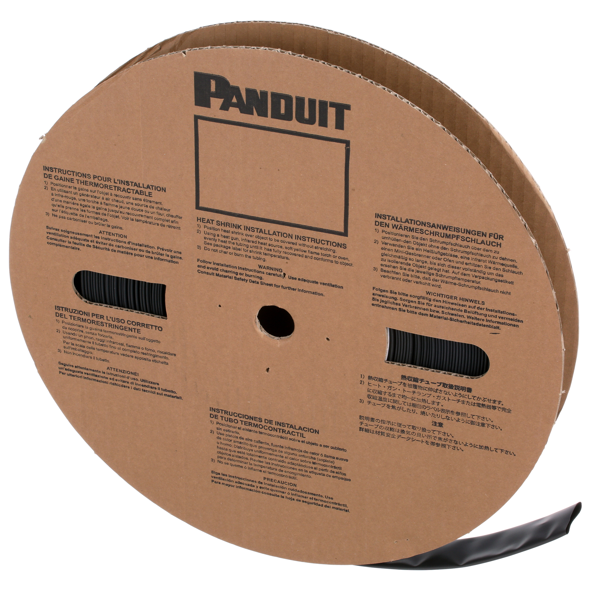 Dry-Shrink HSTT100-C Heatshrink, Black, PO, 100' L, 1" to 0.5" ID, PK1