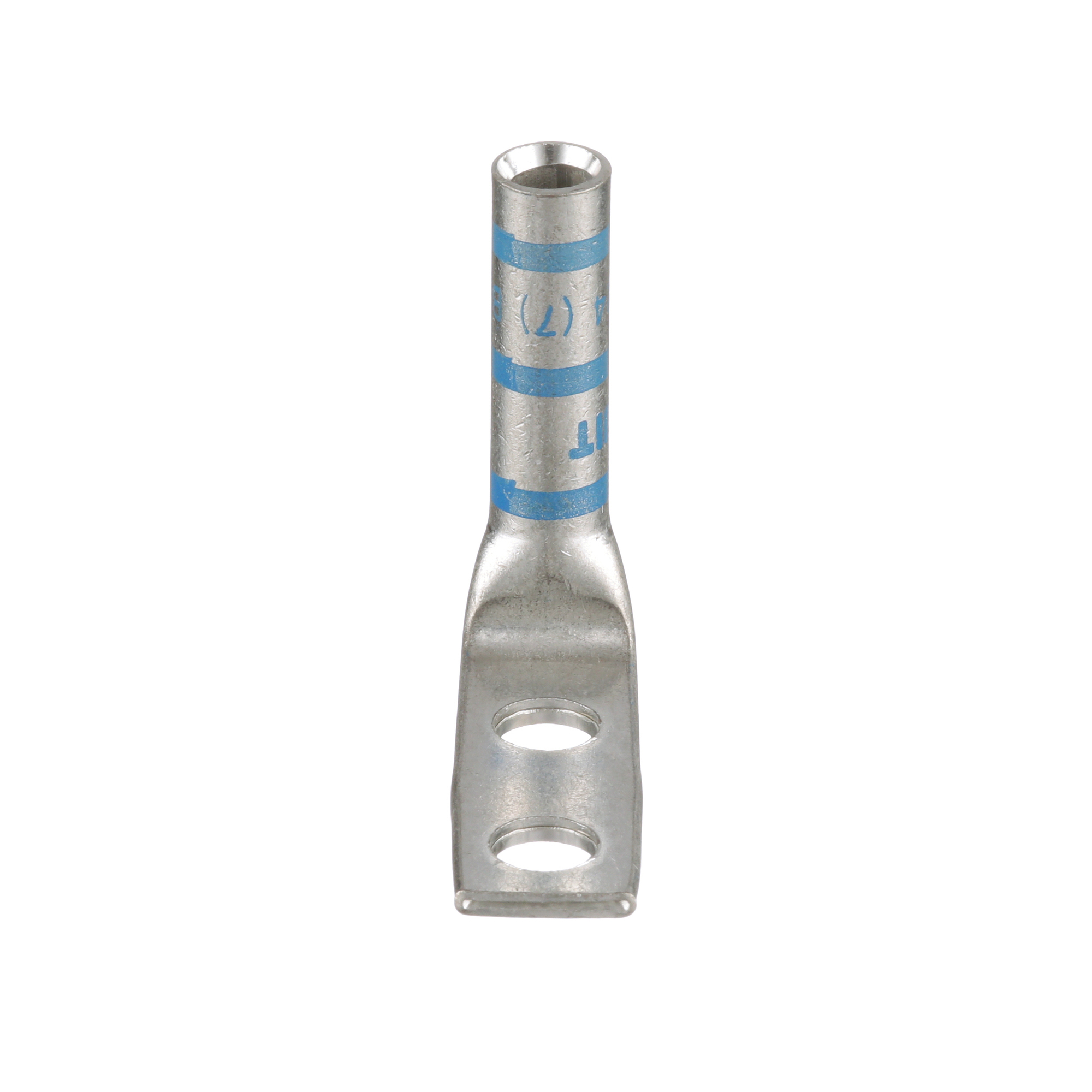 LCCX6-14AF-L Pan-Lug LCCX-F 2-Hole Compression Connector Lug, 6 AWG Flexible Copper Conductor, Die Code: P24, 42.826 in Stud, Tin Plated Copper