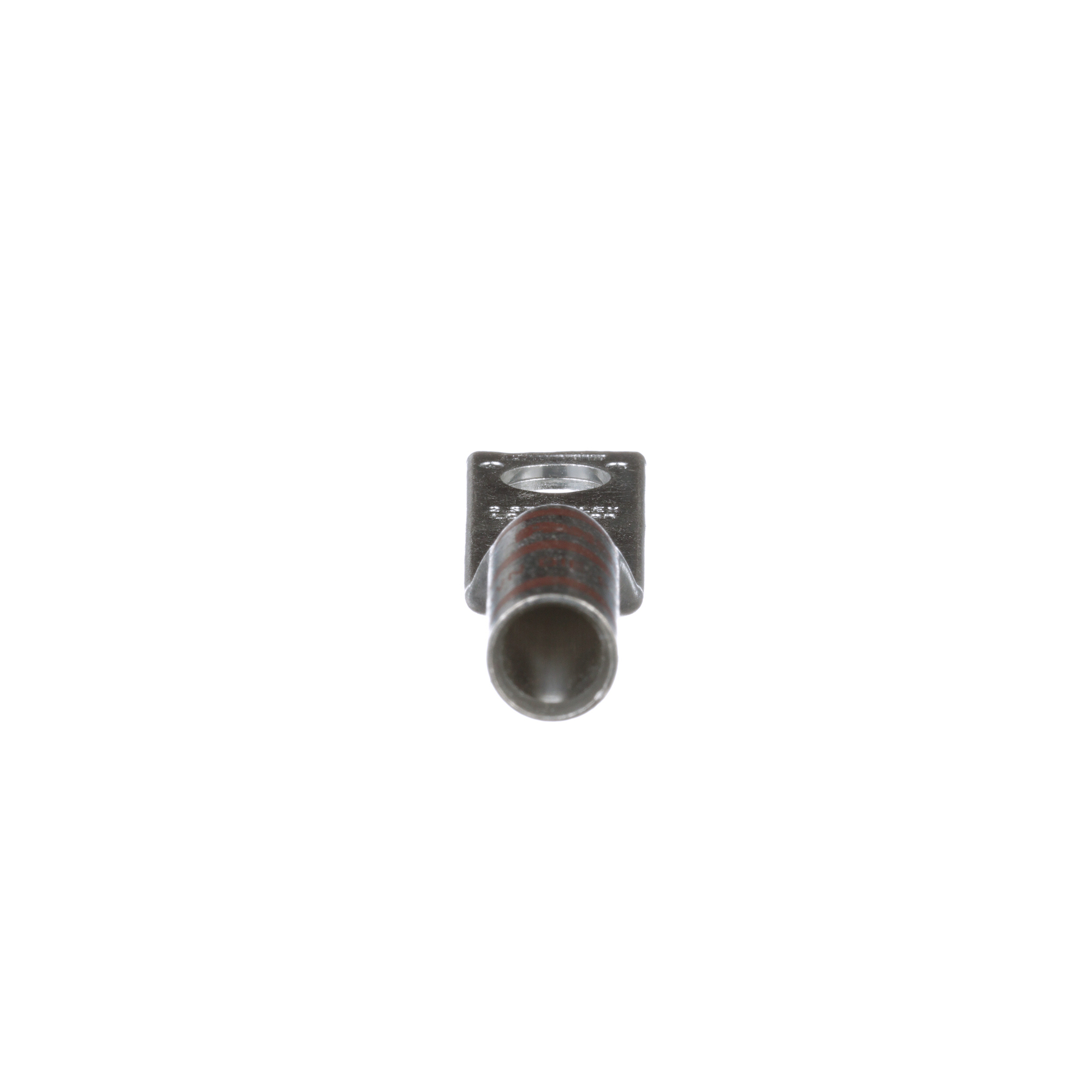 LCCX2-38D-E Pan-Lug 2-Hole Compression Connector Lug With Inspection Window, 2 AWG Extra-Flexible/Flexible/Stranded Copper Conductor, Die Code: P33, 3/8 in Stud, Tin Plated Copper